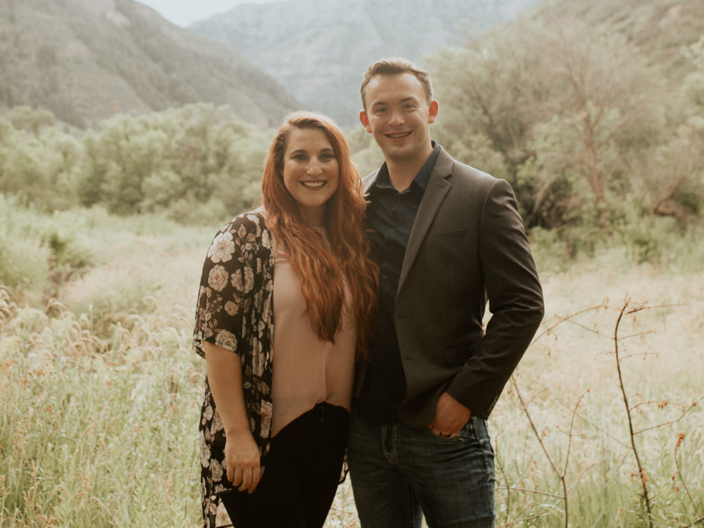 cute couple in field